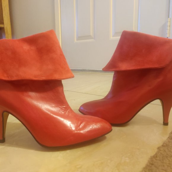 Nickels 1980s vintage hot pink high heel stiletto ankle boots - Picture 9 of 13